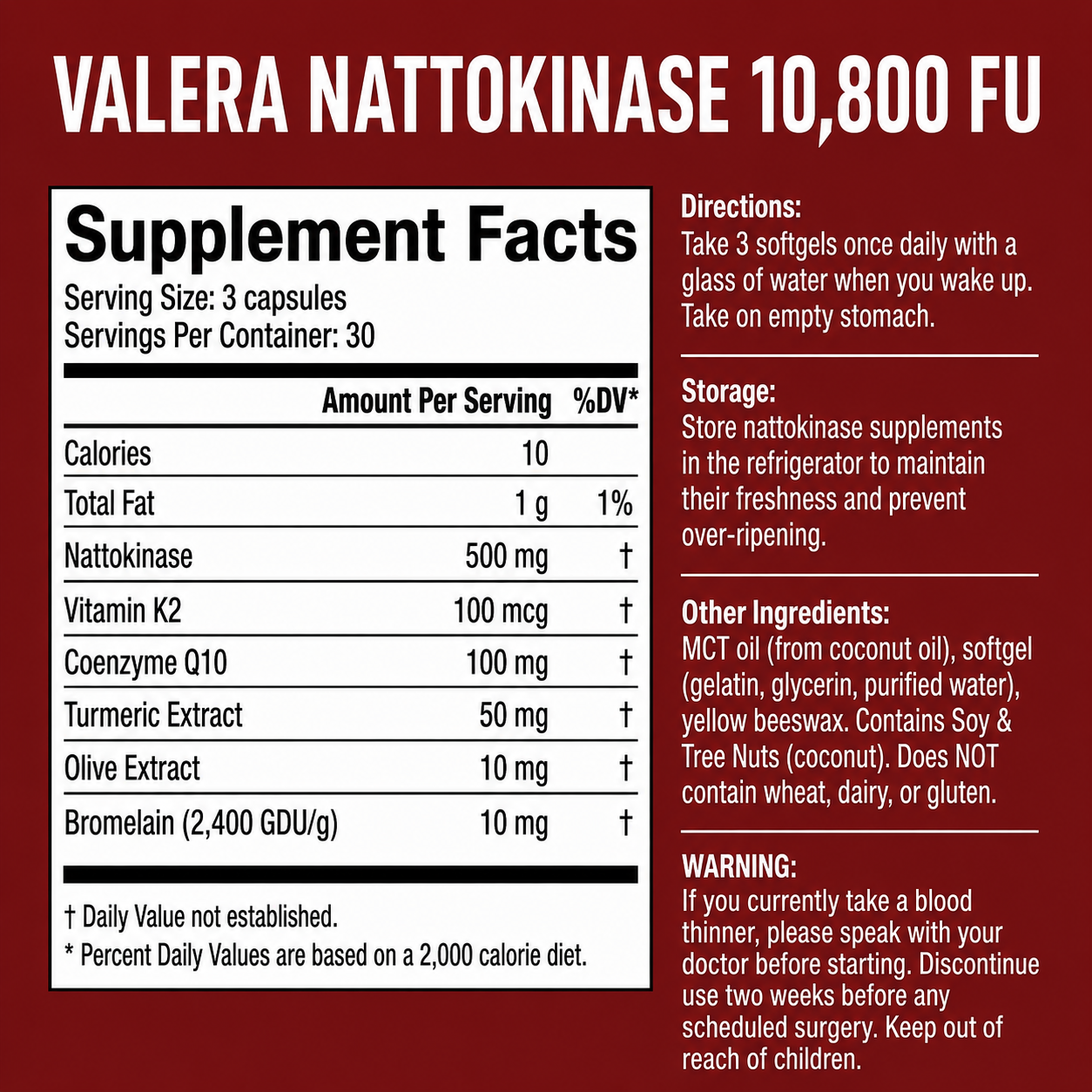 Valera Nattokinase (90-Day Supply)